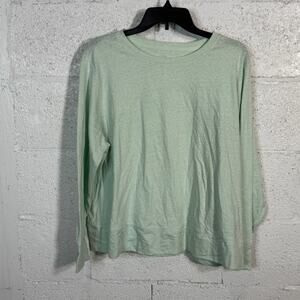 ID Ideology Plus Size Retro Long-Sleeve Top, Mint wash Green, 1X